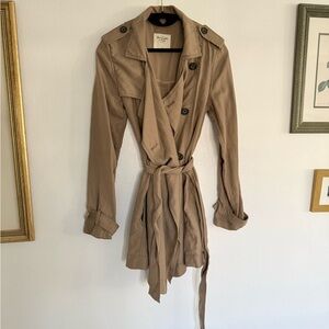 Abercrombie & Fitch Brown Trench Coat Sz S